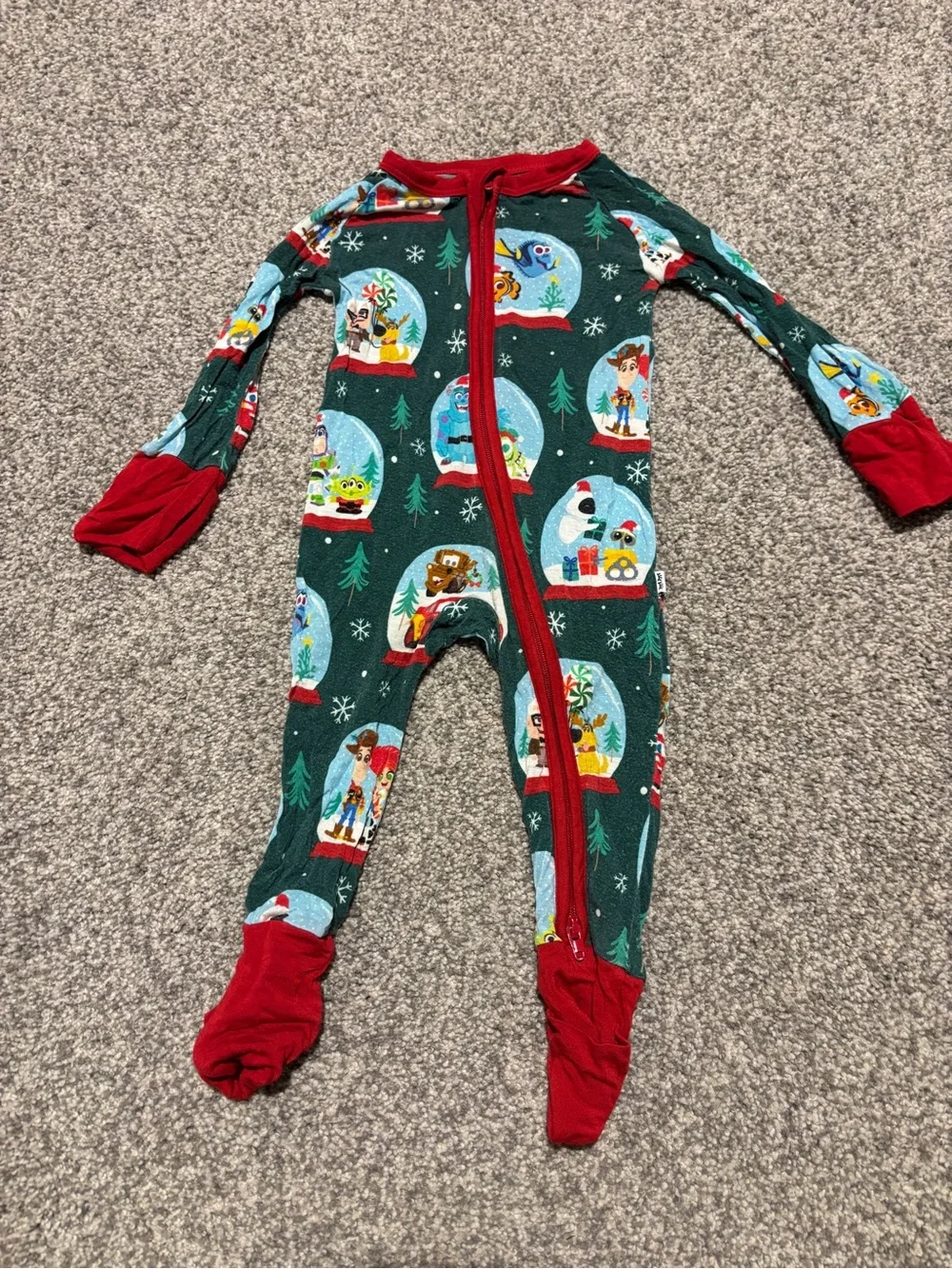 Little Sleepies - Disney Pixar Holiday Print (0-3 mo)